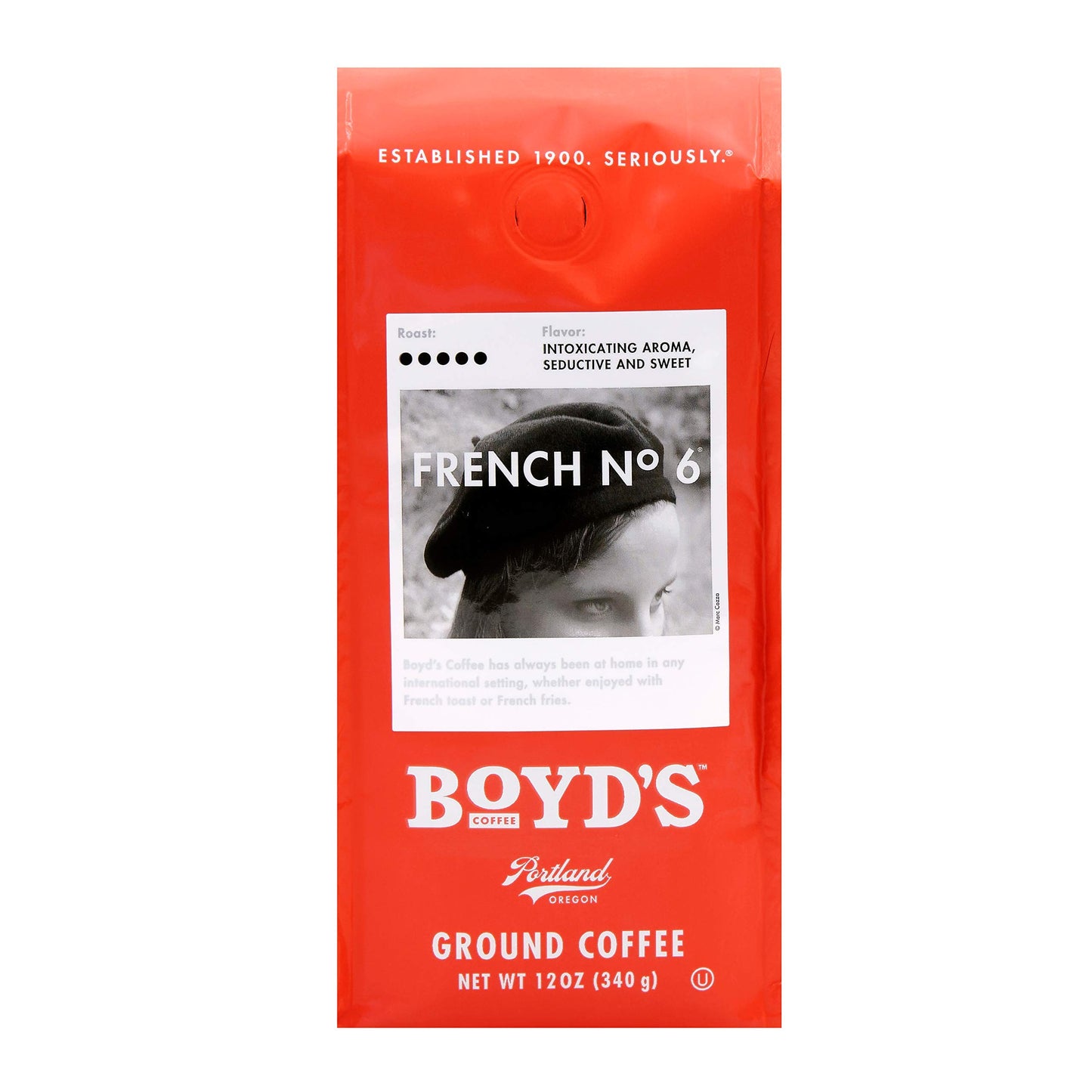 Boyd'S Coffee French No. 6 Coffee -Ground Dark Roast- Blended From 100% Arabica - Rich & Full-Flavored - 12 Oz.