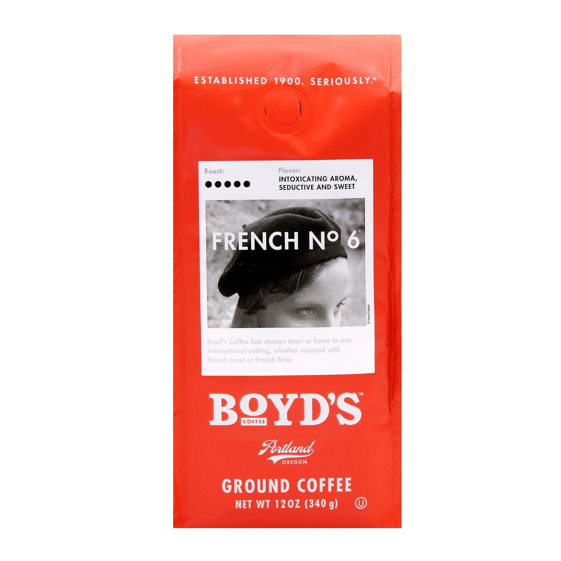 Boyd'S Coffee French No. 6 Coffee -Ground Dark Roast- Blended From 100% Arabica - Rich & Full-Flavored - 12 Oz.