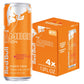 Red Bull Energy Drink Amber Edition, Strawberry Apricot, 12 fl oz, Pack of 4 Cans, 114mg Caffeine, Model RB240125
