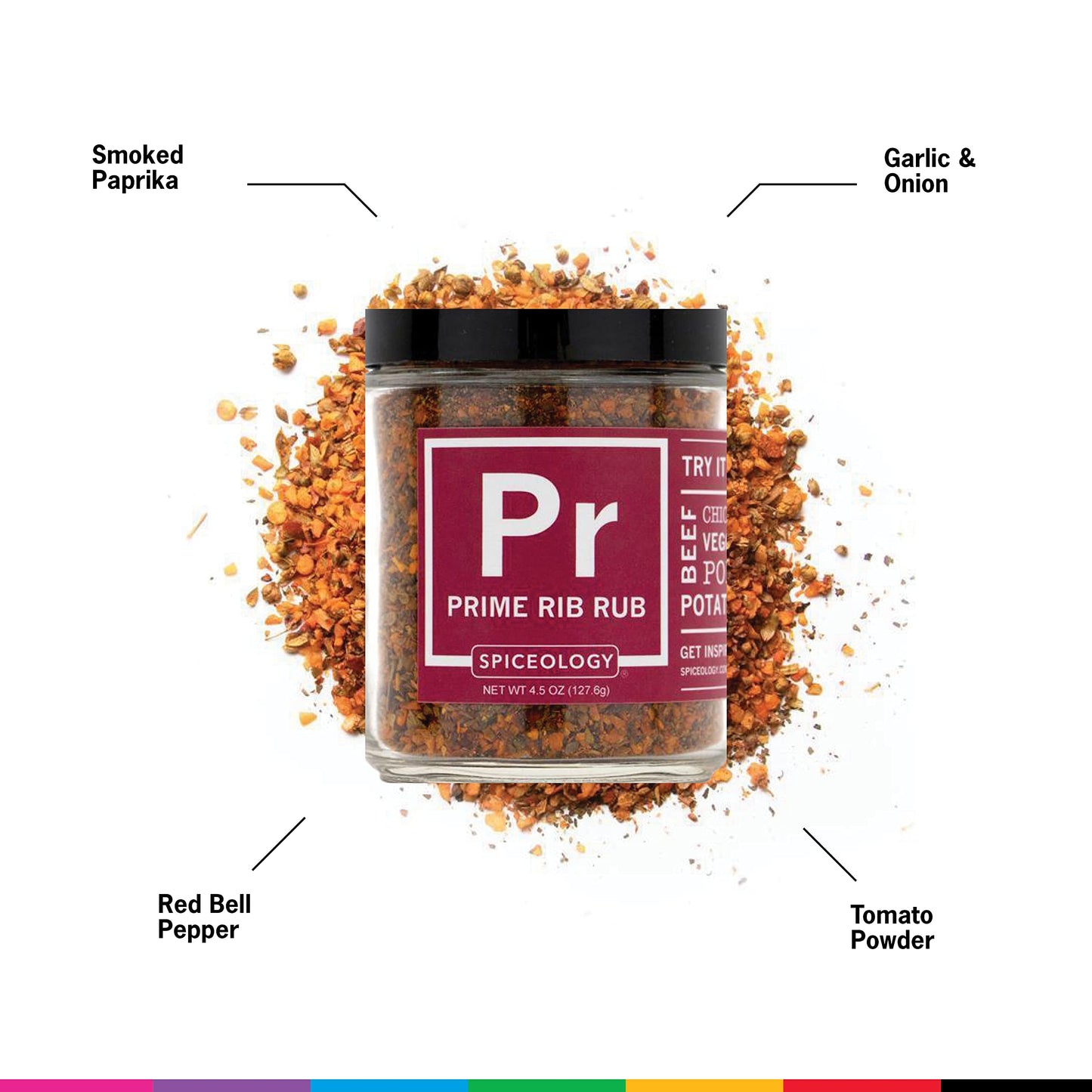 Spiceololgy - Prime Rib Rub - All-Purpose Barbeque Rubs, Spice Blends and Seasonings Use On: Beef, Steak, Chicken, Vegetables, P