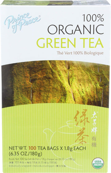 Prince Of Peace Organic Green Tea 100 Tea Bags - 2 Pack
