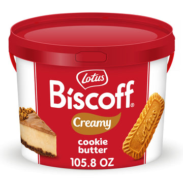 Lotus Biscoff - Cookie Butter Spread - Creamy -non GMO - Vegan- 105.8oz Pail