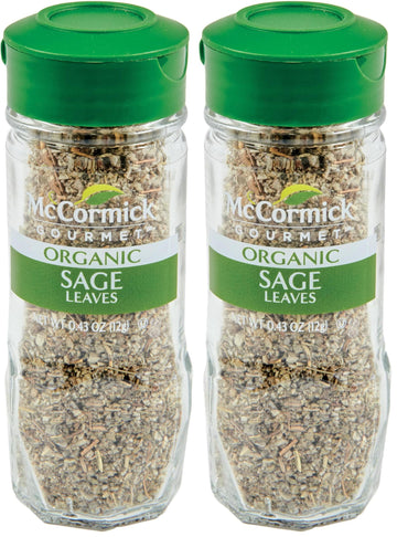 McCormick Gourmet Organic Sage Leaves, 0.43 oz (Pack of 2)