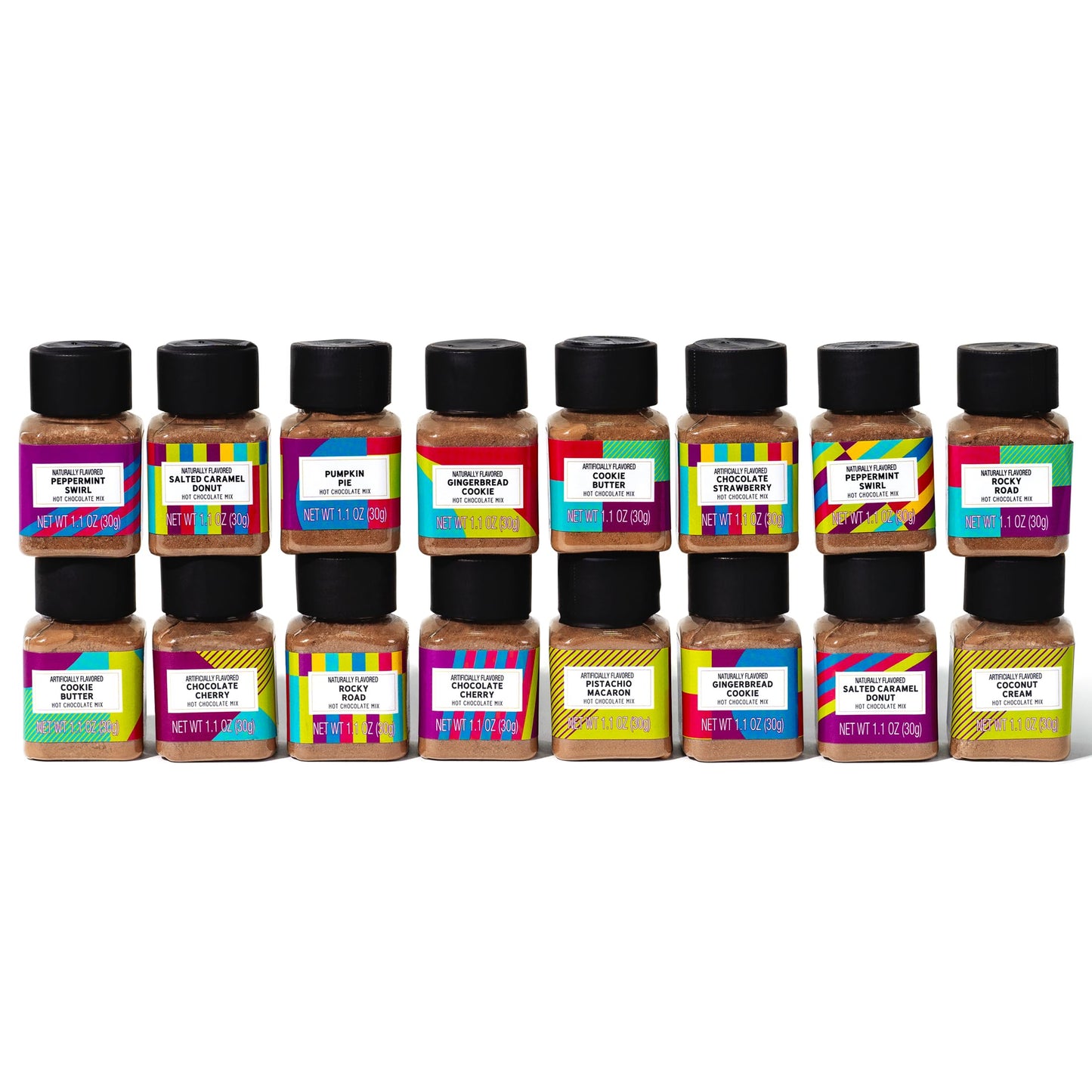 BomBombs, Hot Chocolate Mix Gift Set in Mini Bottles, Flavors Include Rocky Road, Pumpkin Pie, Chocolate Cherry, Peppermint Swir