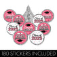 Pink Graduation Party Stickers For Kisses Candy, Chocolate Drops, 2025 Grad Party Favors - 180 Count