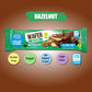 Brain Foods Gluten Free Vegan Chocolate Coated Hazelnut Wafers, 12 Bars, High Fiber, No Sugar Added, 1.4 oz, Guilt Free Snack