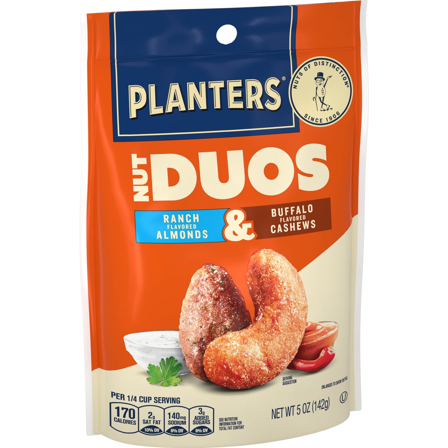 Planters Nut Duos Ranch Almonds & Buffalo Cashews 5 Oz