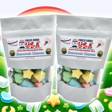 Shamrock Charms Freeze Dried Marshmallow Bites Two-Pack
