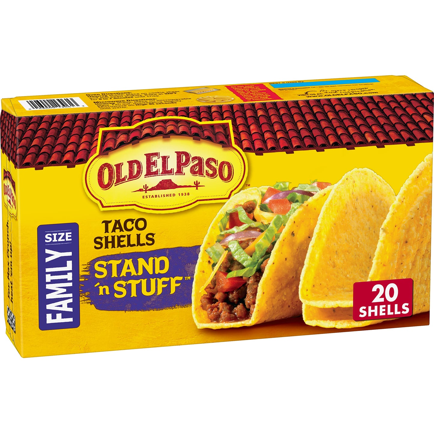 Old El Paso Stand N Stuff Taco Shells, Gluten Free, Family Size, 20-Count