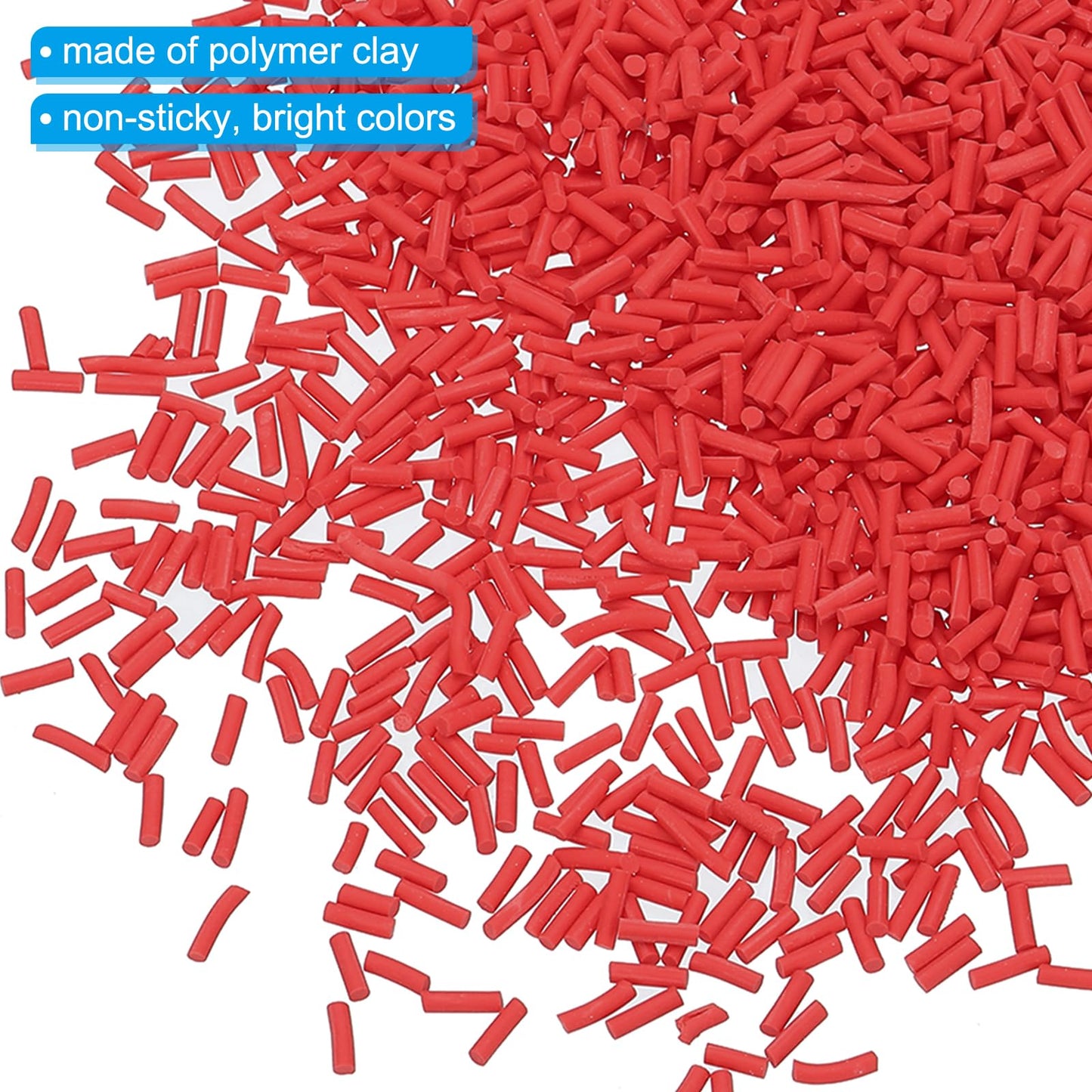 PATIKIL Faux Sprinkles Clay for Nail Art & Crafts, 100g, Small, Red, Model PTA240527TT000548EU