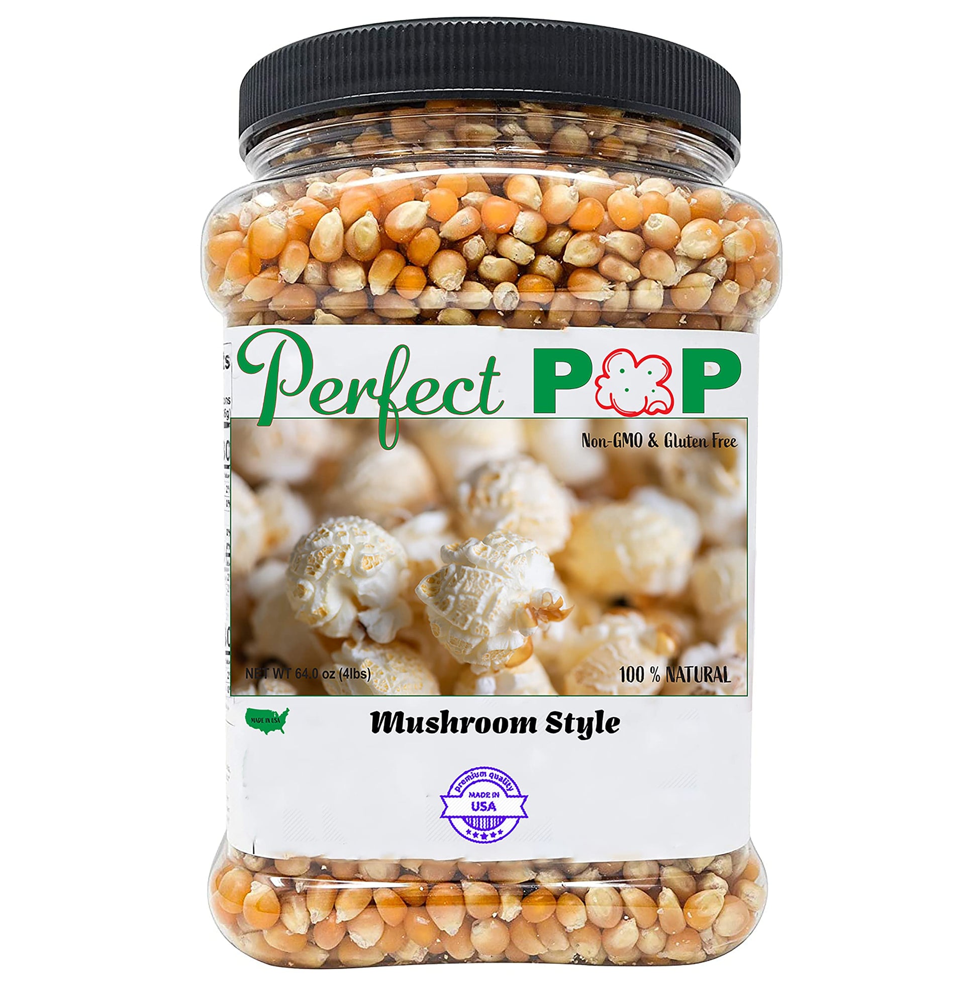 Concession Essentials Premium Gourmet Mushroom Extra Large Popcorn Kernels - 4Lbs