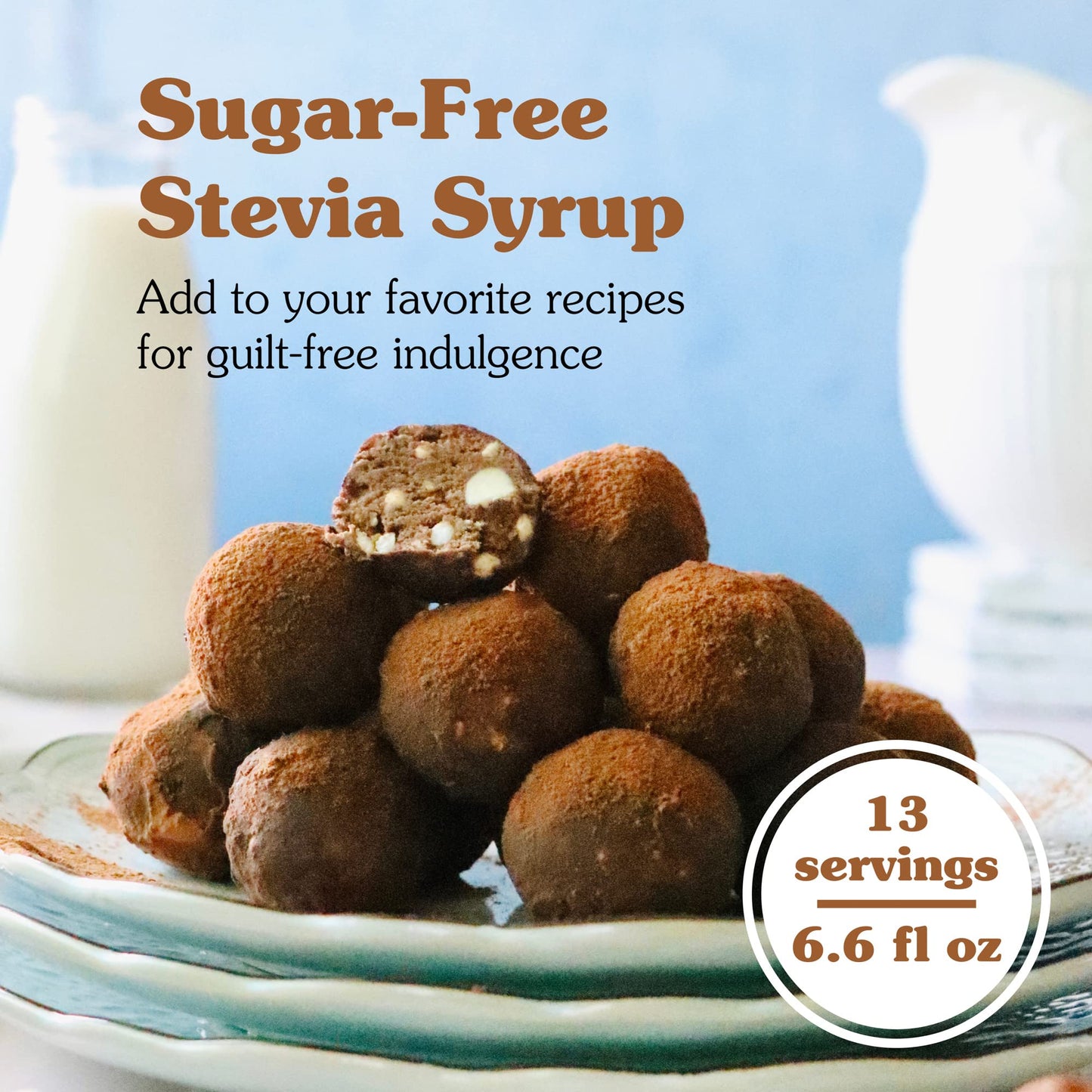 NuNaturals Stevia Syrup, Sugar-Free Sweetener, Zero Calorie, 6.6oz (Pack of 3)