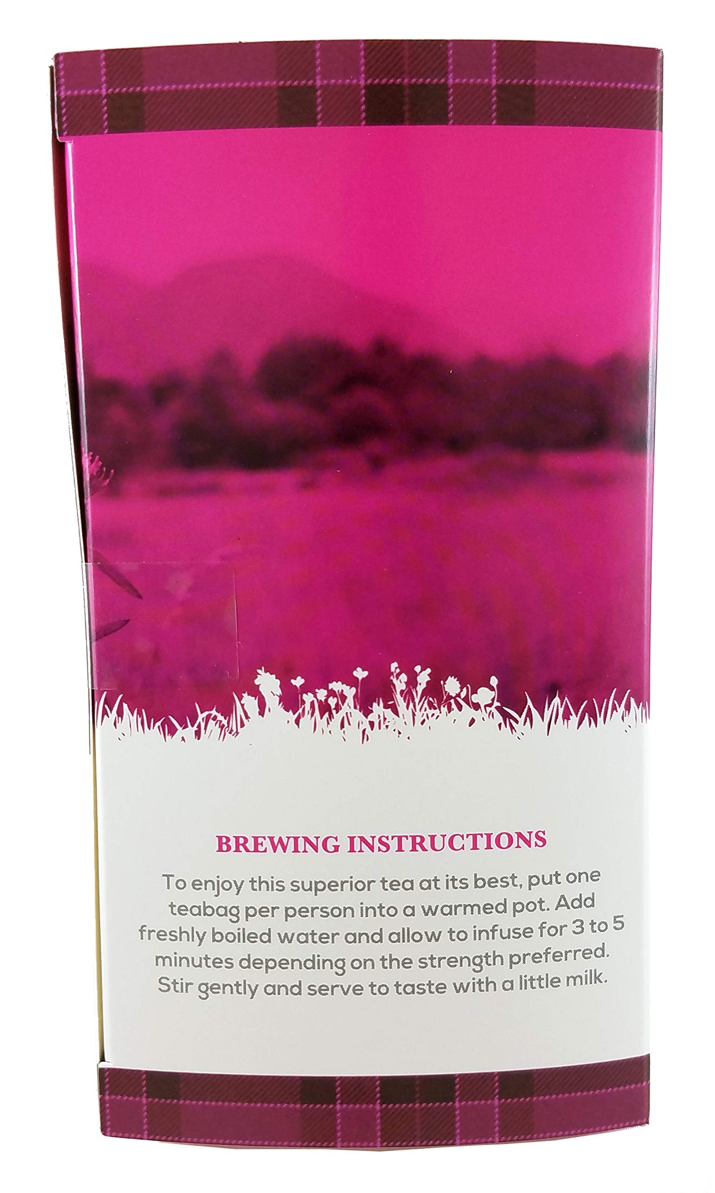 Edinburgh Tea & Coffee Company Scottish Thistle Infused Black Tea, 25 Count Envelope/Tag Teabags