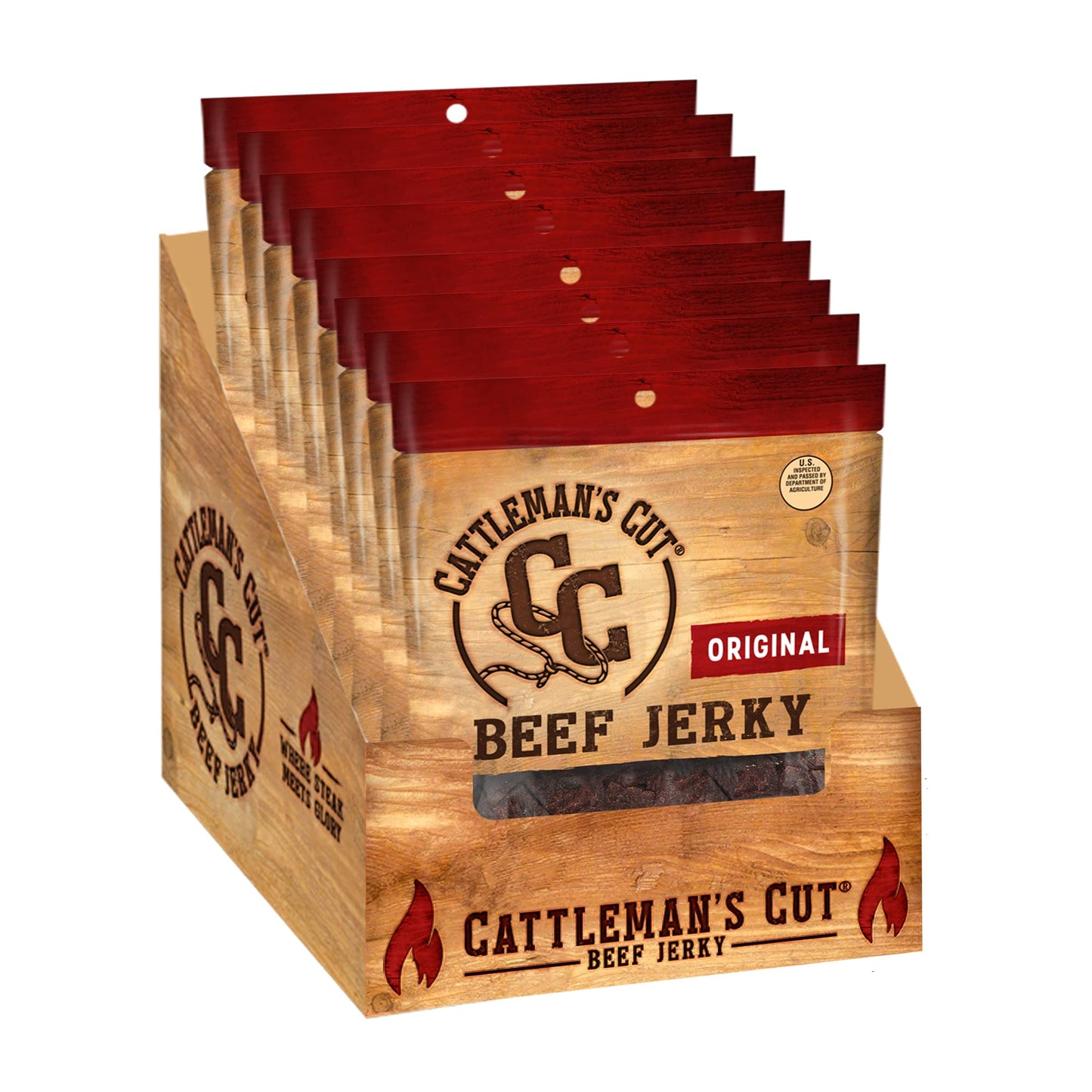 Cattleman'S Cut Original Beef Jerky, 2.5 Ounce (Pack Of 8)