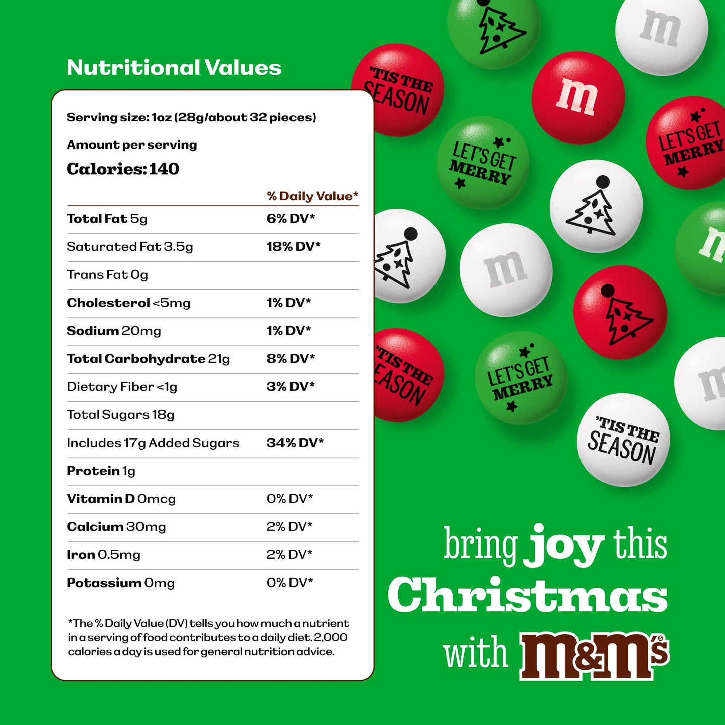 M&MS WORLD Christmas Party Favors (30 Pack)  Printed M&MS With Festive Icons  Christmas Candy for Party   Holiday Snacks  Party Decor