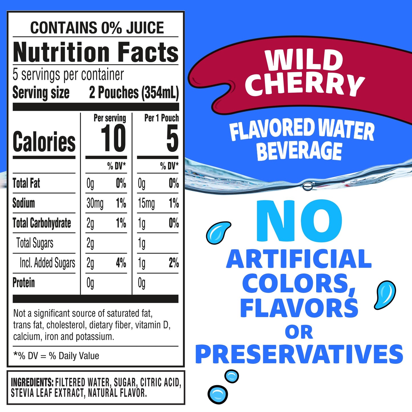 Capri Sun Roarin  Waters Wild Cherry Ready-to-Drink Juice (40 Pouches, 4 Boxes of 10) (Pack of 2)