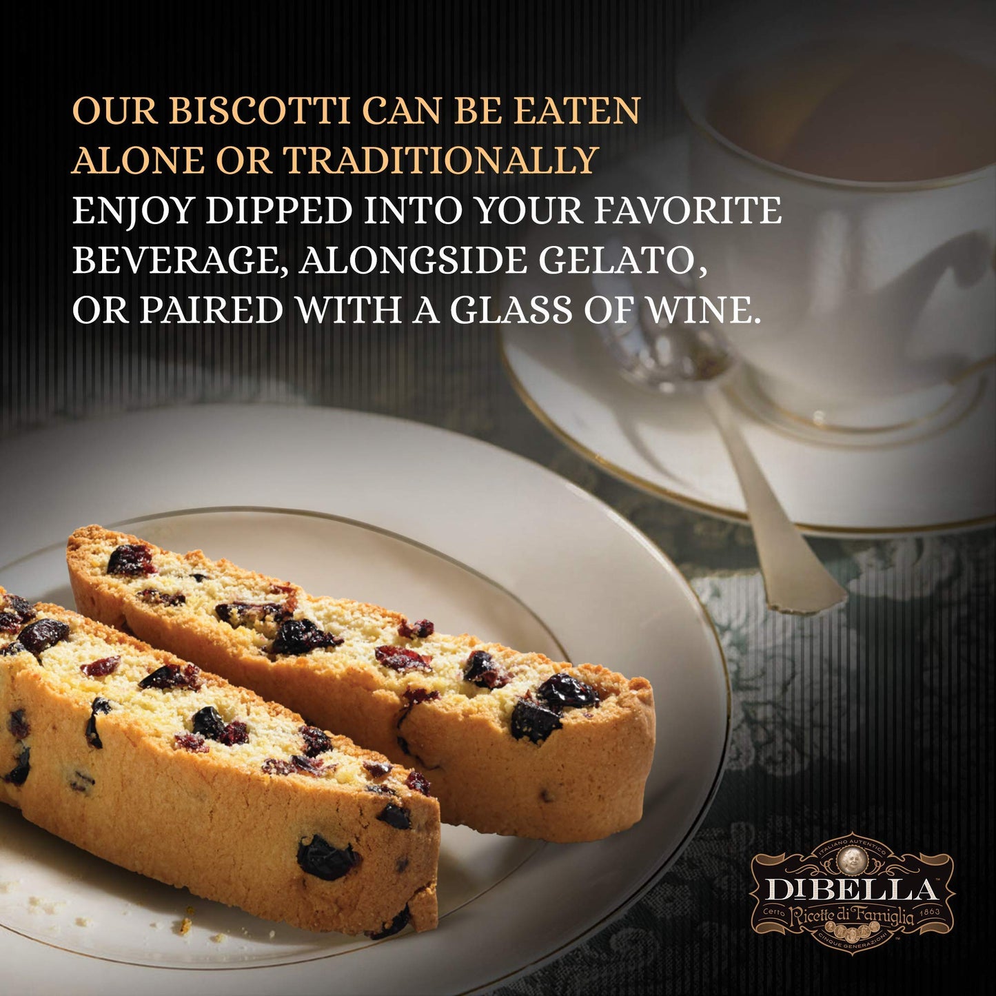 Dibella Artisan Style Italian Biscotti Cookies (Blueberry Lemon)