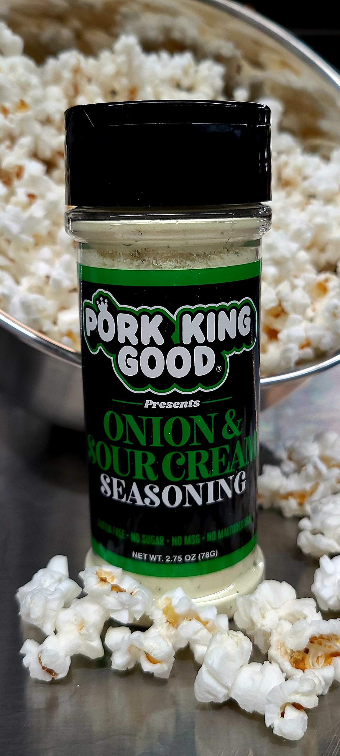 Pork King Good Seasoning: Onion & Sour Cream - Perfect For Cooking And Popcorn Seasoning - Keto Friendly, Paleo, No Msg, Gluten Free