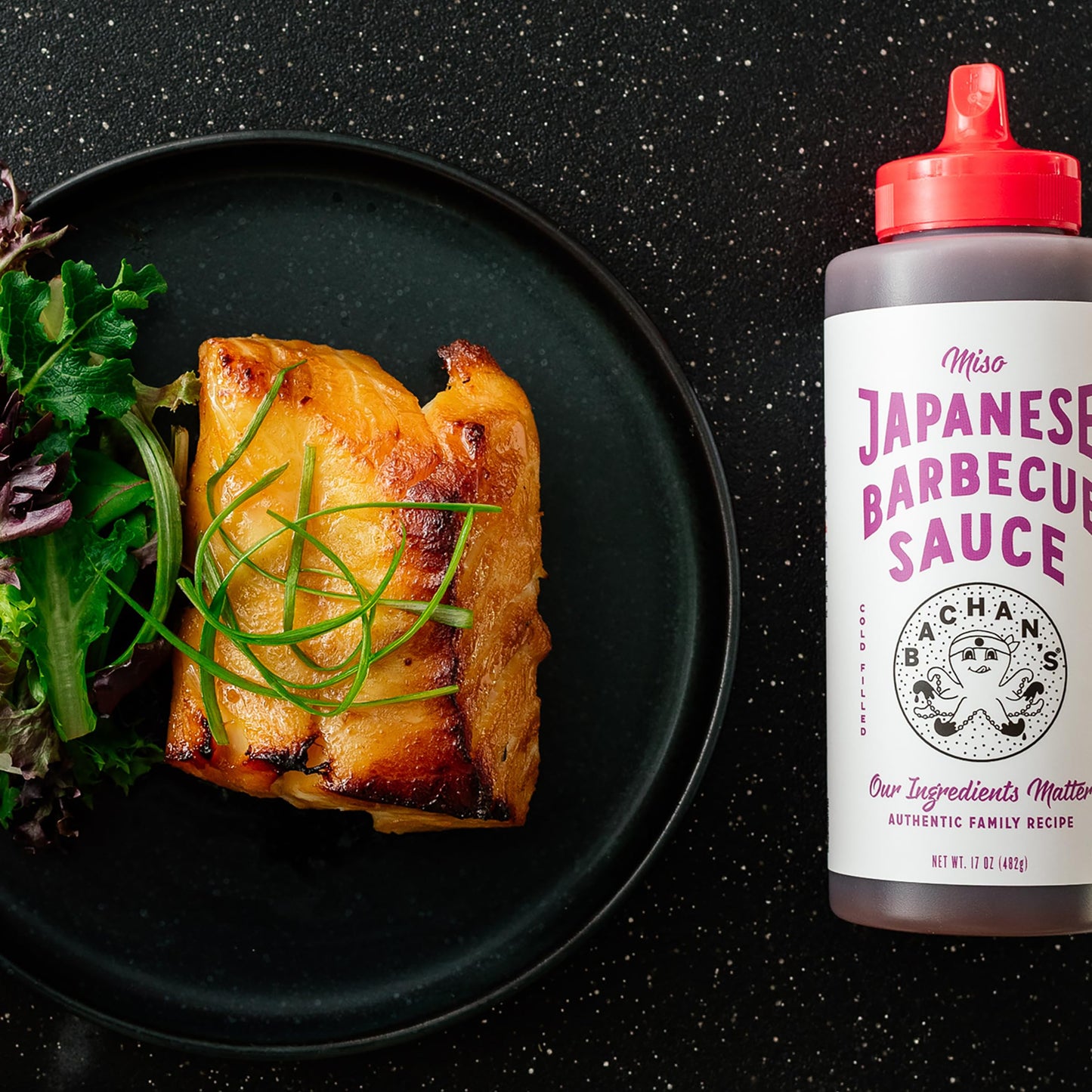 Bachans - Miso Japanese Barbecue Sauce, 17 Oz, Small Batch, Non GMO, No Preservatives, Vegan and BPA free. Condiment for Wings,