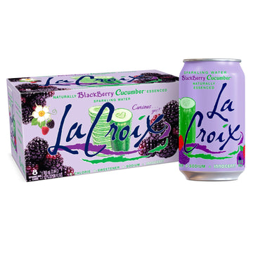 La Croix Sparkling Water  Blackberry Cucumber  8-Pack Zero Sugar  Zero Calories  Zero Sodium