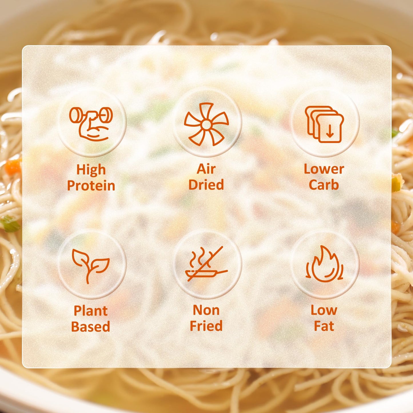 Healspot High Protein Instant Ramen Variety Pack , 6 Cups Non Fried Ramen Broth, 32g Plant Based Protein, Low Fat, Low Carb, Non