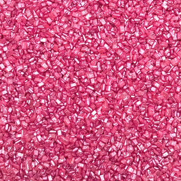 Fancy Sprinkles Tourmaline Pink Fancy Sugar Pearlescent, Sparkly Sugar Crystals (8 Oz)
