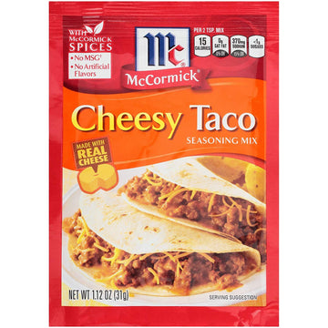 McCormick Taco Cheesy Seasoning Mix, 1.12 OZ (Pack - 4)