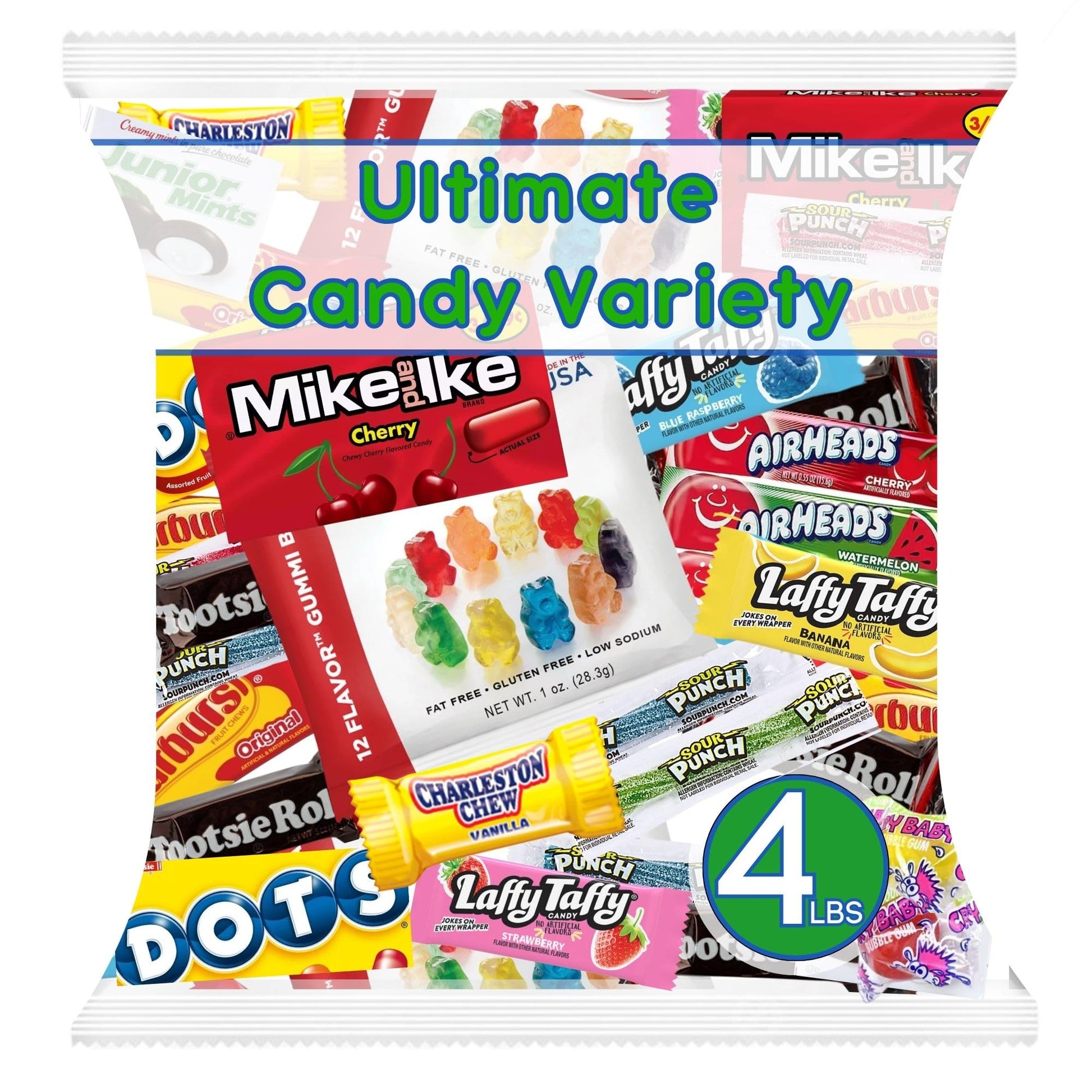 Ultimate Assorted 4 Lb. Classic Candy Variety Pack, Bulk Mega Candy Mix, Fun Size Assortment, Individually Wrapped Minis, (Class