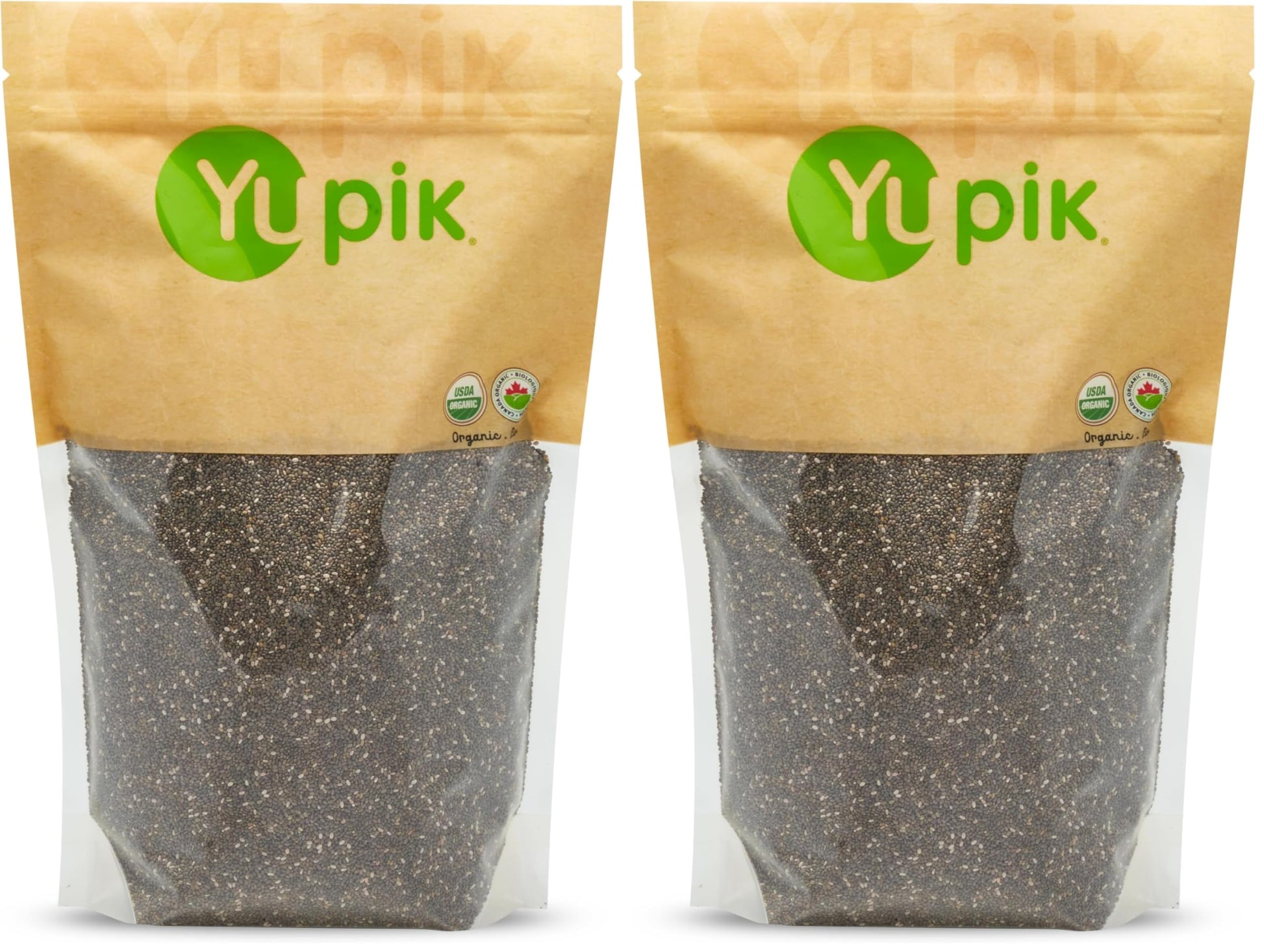 Yupik Organic Raw Black Chia Seeds, 2.2 lb, Non-GMO, Vegan, Gluten-Free (Pack of 2)