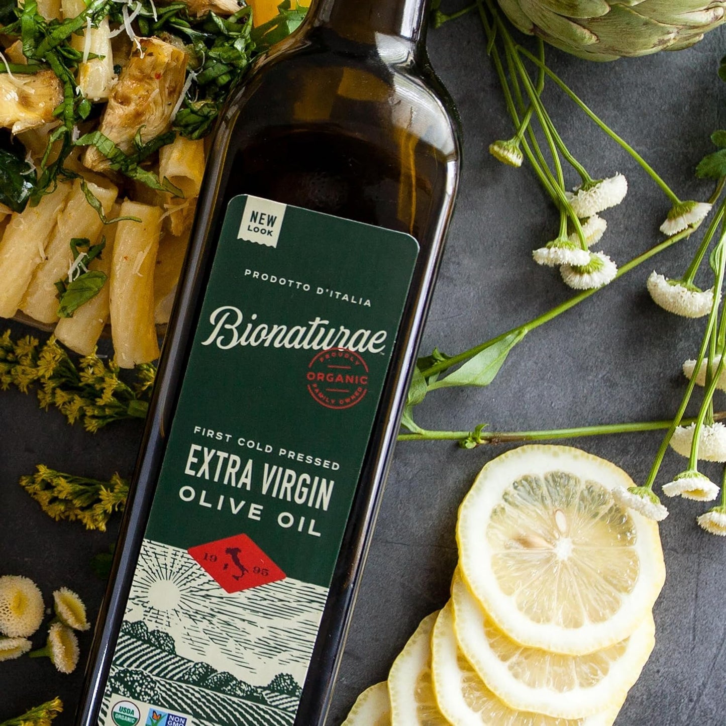 bionaturae Extra Virgin Olive Oil - Organic, Non-GMO, USDA Certified, 25.4 Fl Oz, Made in Italy