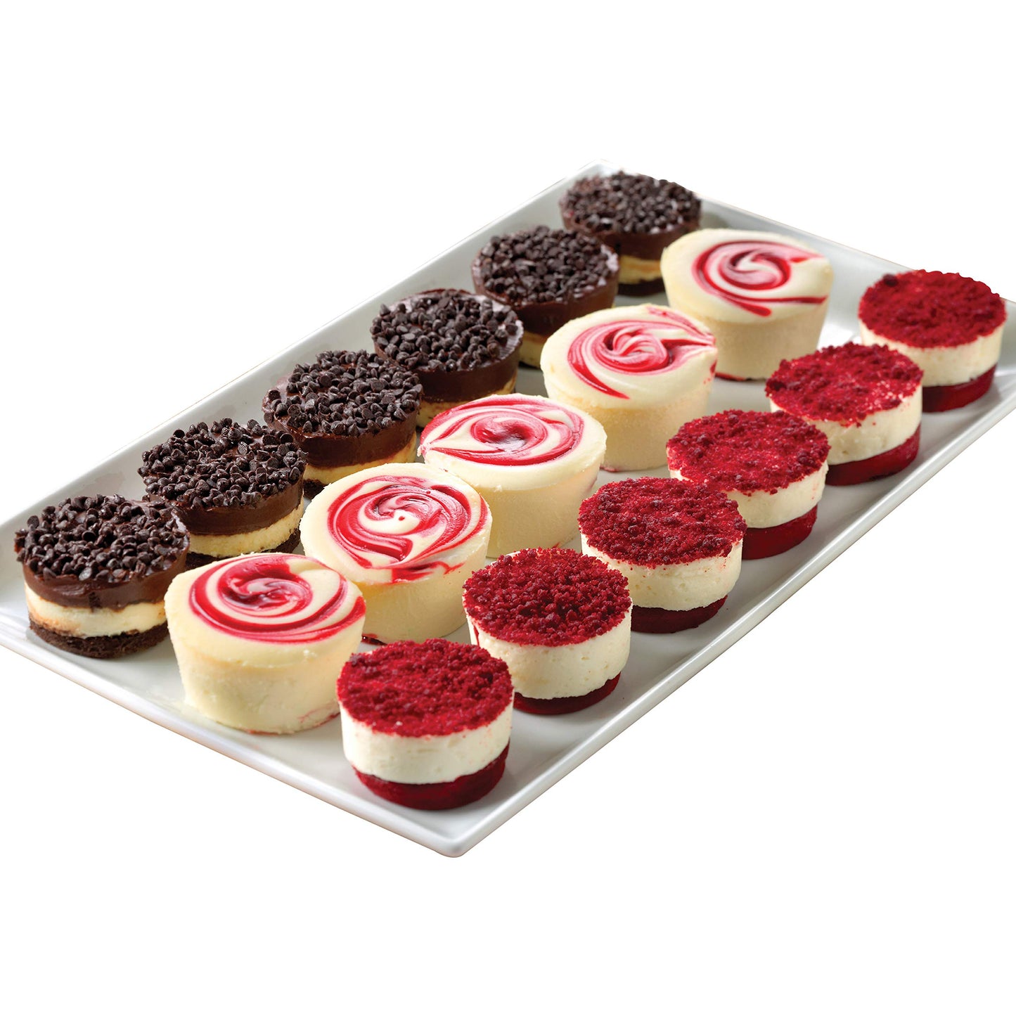Juniors Cheesecake Little Fellas Mini Cheesecake Sampler - Red Velvet (18 Mini Cakes)