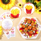 CroBlissful 100 Sets Inspirational Positive Food Mini Gifts for Coworker Bulk Hamburger French Fries Cupcake with Positive Card
