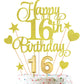 HOGRTi 16th Birthday Cake Decorations Set, Gold Series, Includes Cake Candles and Toppers for Birthday Party