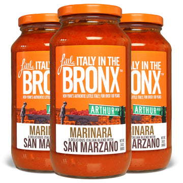 Little Italy in the Bronx Marinara Sauce - Pasta Sauce, Spaghetti Sauce, Tomato Sauces, Italian Low Carb Pasta & Pizza Sauce, No
