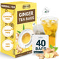 LeafLea Ginger Tea Bags, 100% Pure & Natural, Caffeine Free, Vegan, 40 Bags