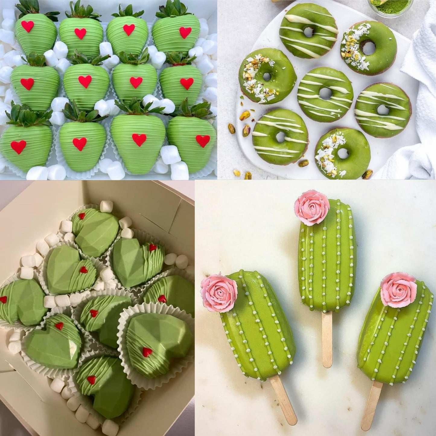 Matcha Oil Based Food Coloring For Chocolate, Candy Melts, Donuts, Strawberries, Frosting, Cake, Professional Edible Dye For Bak