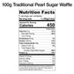 Authentic Imported Pearl Sugar Belgian Waffles (Traditional, [4X] 100G Waffles)