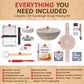 The Amish Chef Complete Sourdough Bread Starter Kit - Large Glass Jar, Banneton Basket & Baking Supplies