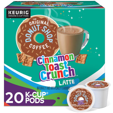 The Original Donut Shop One Step Cinnamon Toast Crunch Latte, Keurig Single Serve K-Cup Pods, 20 Count