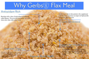 Gerbs Ground Flax Seed Meal, 16 Ounce Bag, Top 14 Food Allergy Free, Non Gmo, Vegan, Keto, Paleo Friendly