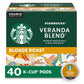 Starbucks K-Cup Coffee Pods - Light Roast Veranda - 40 Count - For Keurig Brewers