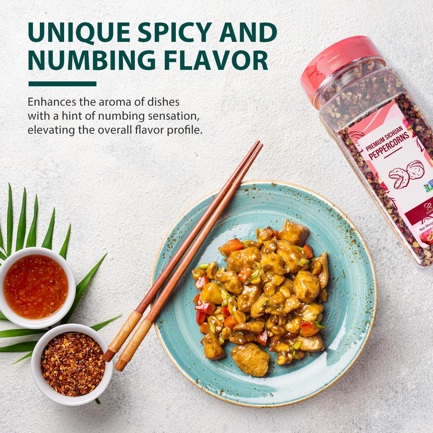 Soeos Sichuan Peppercorns, 6Oz(170G), Authentic Szechuan Peppercorns, Less Seeds, Numbing And Tingle Flavor, Whole Sichuan Peppe