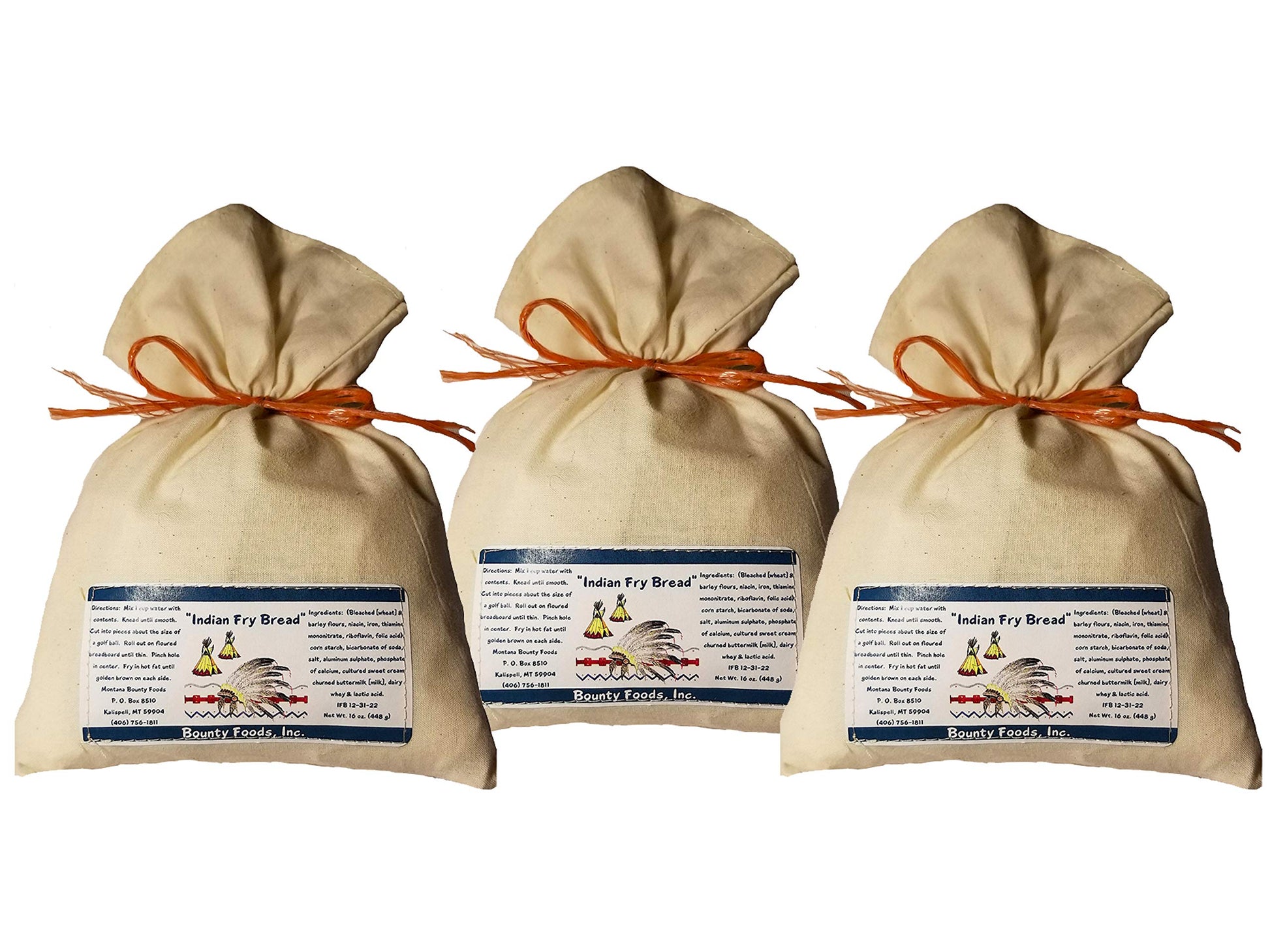 Bounty Foods Indian Fry Bread Mix 16 Ounce Montana Made Pack of 3 Bags, Easy to Make
