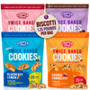 COOPER STREET Twice Baked Biscotti Cookies Variety Pack - 1.25 lbs (4 Pack) - Peanut & Dairy Free, Low Sodium Snack