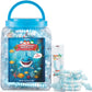 4YoreElves Shark Candy Bracelets, Bulk Pack of 50, Individually Wrapped, 12.9 x 12.6 x 17.5 cm, Cool Blue, Party F
