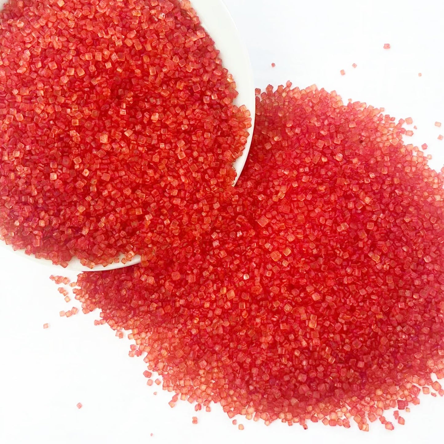 Sentovac Red Sanding Sugar For Baking Edible Sparkling Sugar Sprinkles Coarse Sugar Crystals For Baking Topping Cake Cookie Cupc