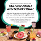 MONÉGASQUE Edible Glitter for Cocktails - Mint Green, 10g - Perfect for Drinks and Cakes