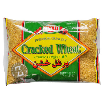 Ziyad Cracked Wheat, Number 3 Coarse Bulgur, Bread Filler Perfect For Bread Crumbs, Oats, Tabouli, Kibbeh, Curries! 32 Oz