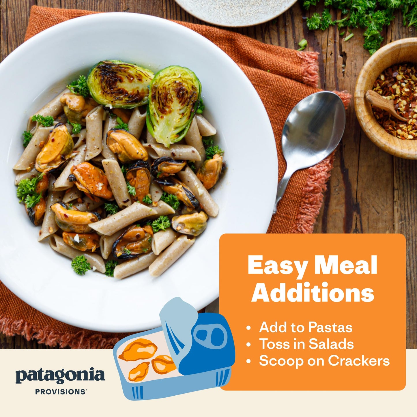 Patagonia Provisions Smoked Mussels in Olive Oil - 4.2 oz, Gluten Free, 18g Protein per Tin