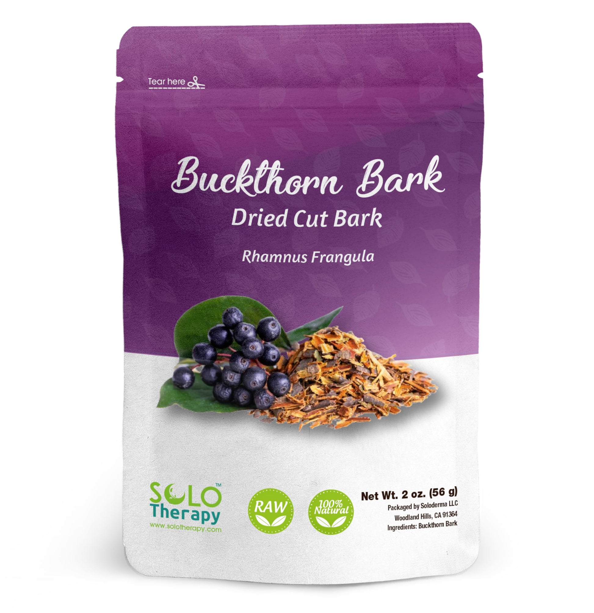 Buckthorn Bark Herbal Tea - 56 Grams - Buckthorn Bark Tea - Frangula Alnus Resealable Bag - 56 Grams - Premium Quality (Buckthorn Bark)